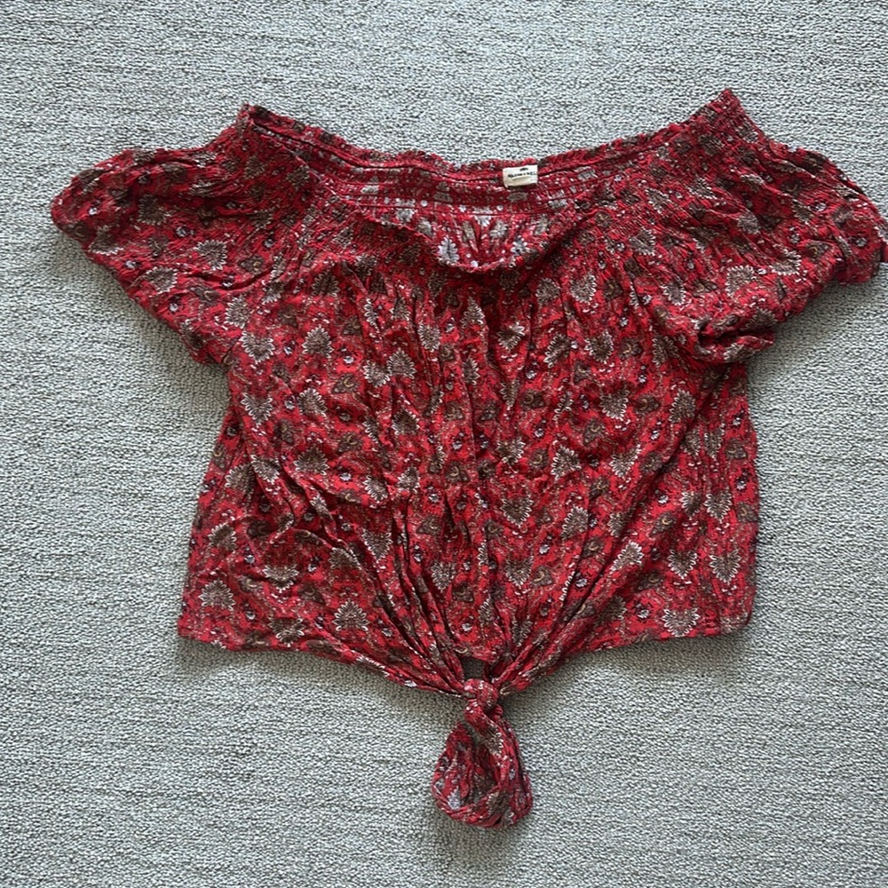Cute country off the shoulder top